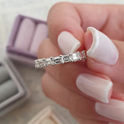 2.50 TCW Emerald Cut Lab Grown Diamond Wedding Band Gift For Her Mapple Gems